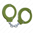 handcuff, military, equipment, illustration, army, war, crime, police, arrest, tools