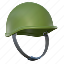 military, war, helmet, 3d, icon, equipment, illustration