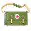 medical, bag, military, equipment, illustration, army, war, soldier, hospital, health, medical kit 