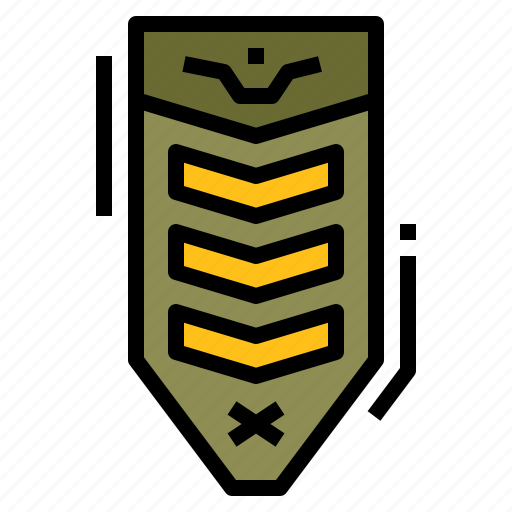 Badge, medal, military, rank, star icon - Download on Iconfinder