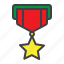 military, star, reward, medal 