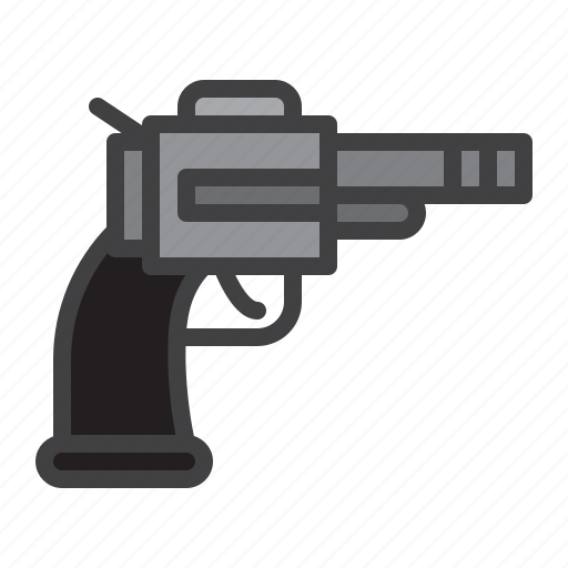 Revolver, pistol, gun, retro icon - Download on Iconfinder
