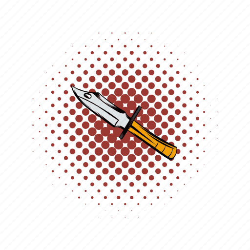 Blade, comics, cut, handle, knife, sharp, steel icon - Download on Iconfinder