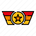 achievement, army, badge, military, rank, soldier, star 