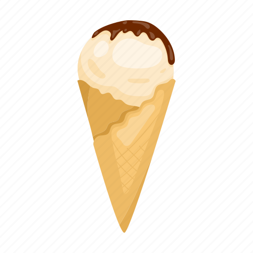 Cone, cooking, dairy product, dessert, ice cream, milk, waffle icon - Download on Iconfinder