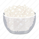 bowl, cheese, cooking, cottage cheese, dairy product, food, milk