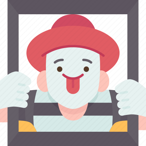 Mime, frame, face, joker, expression icon - Download on Iconfinder