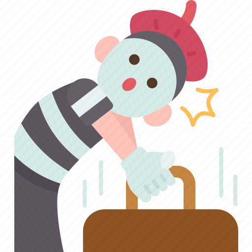 Suitcase, heavy, comedian, expression, parody icon - Download on Iconfinder