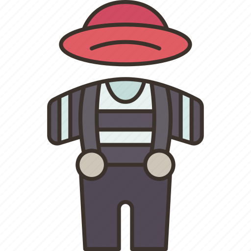 Mime, costume, shirt, hat, comedian icon - Download on Iconfinder