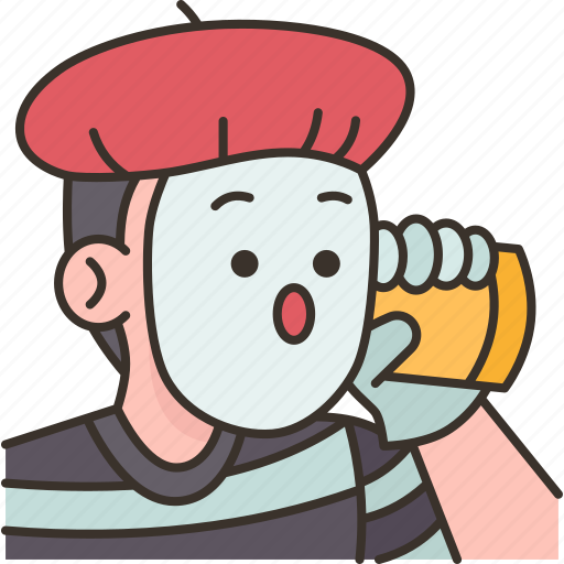 Mime, cup, listening, hearing, expression icon - Download on Iconfinder