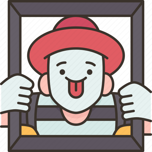 Mime, frame, face, joker, expression icon - Download on Iconfinder