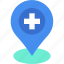 pin, location, map, marker, place, hospital, clinic, medical, healthcare 