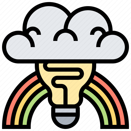 Cloud, creative, idea, rainbow, thinking icon - Download on Iconfinder