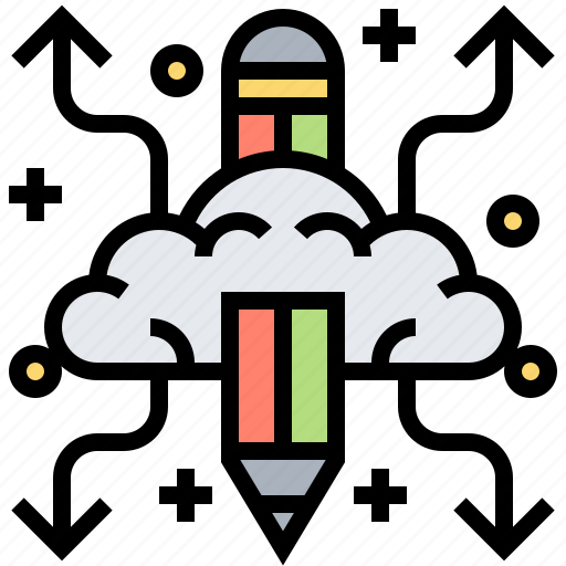 Cloud, design, pencil, sparkle, thinking icon - Download on Iconfinder