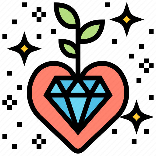 Diamond, heart, mind, perfection, sparkle icon - Download on Iconfinder