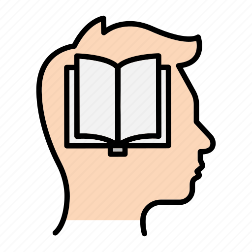 Book, head, human, learning, thinking icon - Download on Iconfinder