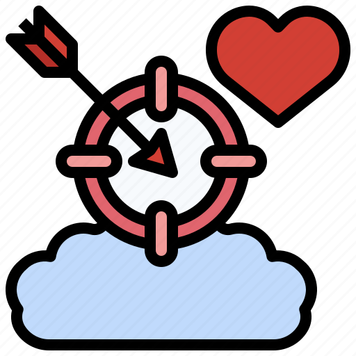 Cloud, focus, heart, miscellaneous, target icon - Download on Iconfinder