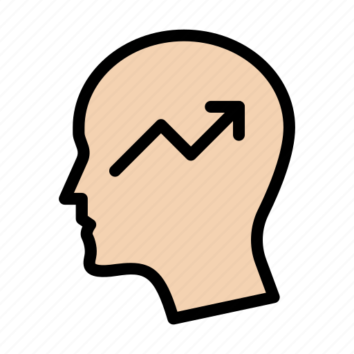 Growth, graph, chart, mindset, brain icon - Download on Iconfinder