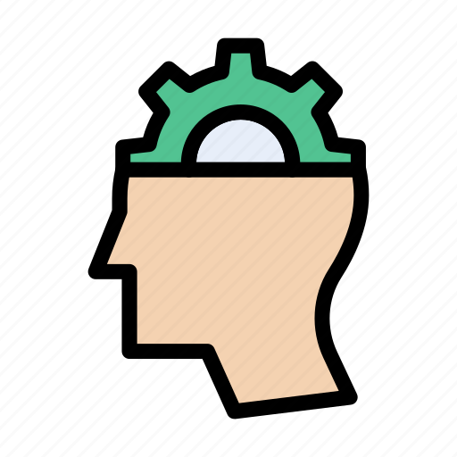 Mindset, setting, cogwheel, gear, head icon - Download on Iconfinder