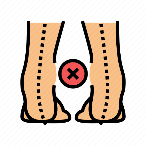 Outward, curvature, legs, feet, disease, orthopedic icon - Download on Iconfinder