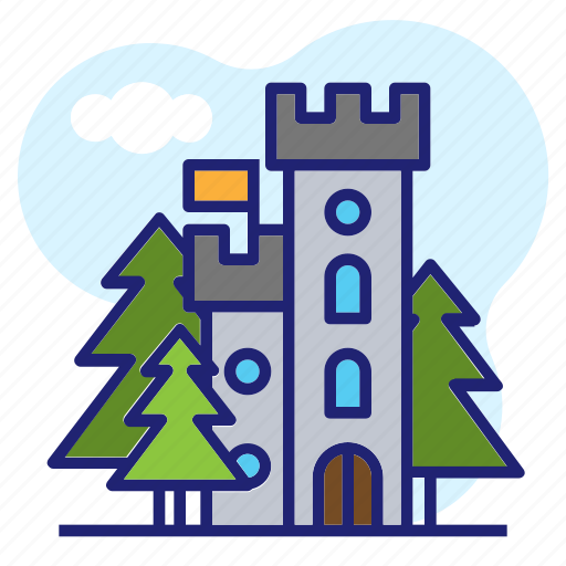 Building, tower, castle, manor, construction, real estate, architecture icon - Download on Iconfinder