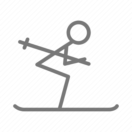 Downhill, olympics, pole, ski, ski pole, skier, skiing icon - Download on Iconfinder