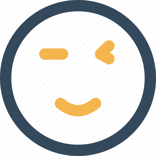Wink emotions, emotions, smile, wink emoji icon - Download on Iconfinder