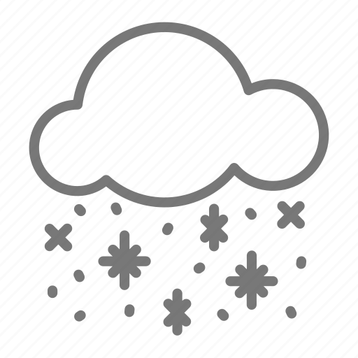 Cloud, snow, weather, snowfall, snowing icon - Download on Iconfinder