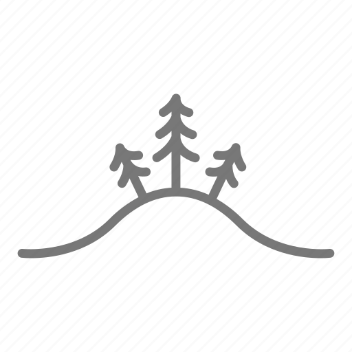 Hill, mountain, pine, tree, forest, hill and trees icon - Download on Iconfinder