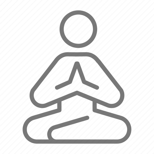 Meditate, meditation, relax, sit, person meditating, meditation pose, lotus pose icon - Download on Iconfinder