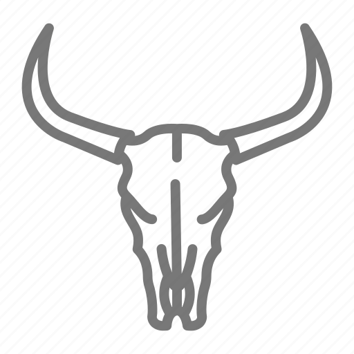 Desert, horns, skull, steer, steer skull, cow skull, skull and horns icon - Download on Iconfinder