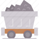 mine, cart, coal, wagon, energy