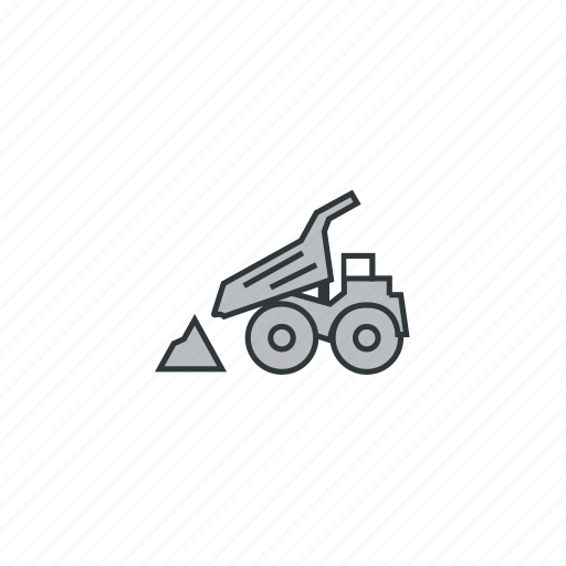 Car, discharging, mining, trash, truck, unloading icon - Download on Iconfinder