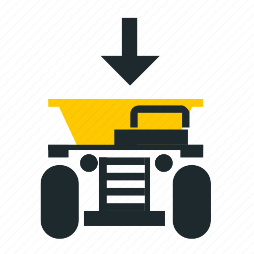 Load to truck, loading, mining, truck, truck front icon - Download on Iconfinder