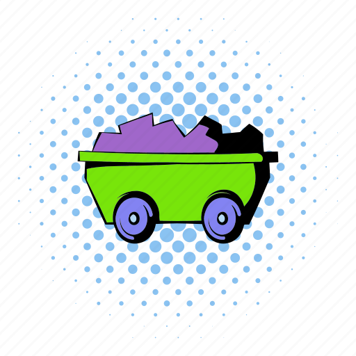 Asset, comics, design, halftone, ore, tool, trolley icon - Download on Iconfinder