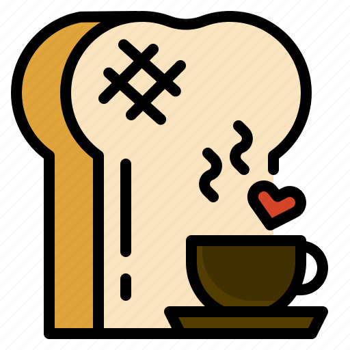 Bread, breakfast, coffee, lover, tea, toast icon - Download on Iconfinder