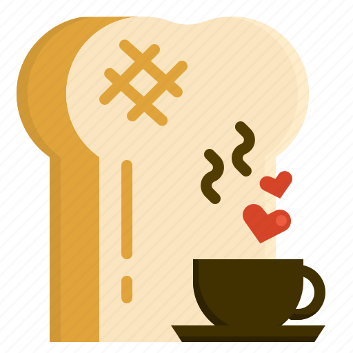Bread, breakfast, coffee, lover, tea, toast icon - Download on Iconfinder