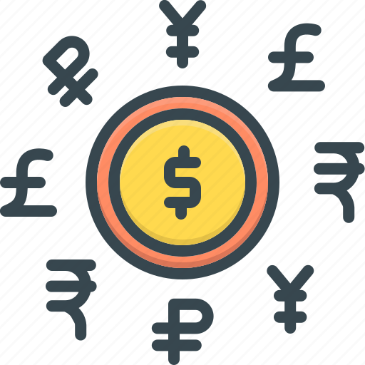 Currencies, currency, dollar, euro, rupee, yen icon - Download on Iconfinder