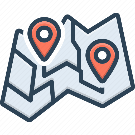 Avenue, delineation, direction, itinerary, map, pointer, route icon - Download on Iconfinder