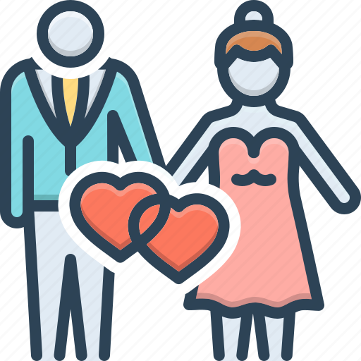 Couple, marriage, matrimony, nuptials, splice, wedding, wedlock icon - Download on Iconfinder