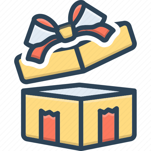 Gifted, giftbox, surprise, wraped, ribbon, contribution, souvenir icon - Download on Iconfinder