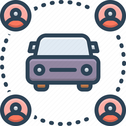 Car, carpooling, carsharing, pooling, ride, transportation, vehicle icon - Download on Iconfinder