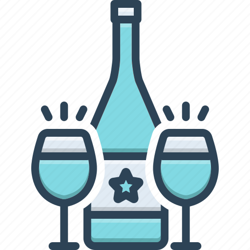 Alcohal, beverage, bottle, cava, drink, glass, wine icon - Download on Iconfinder
