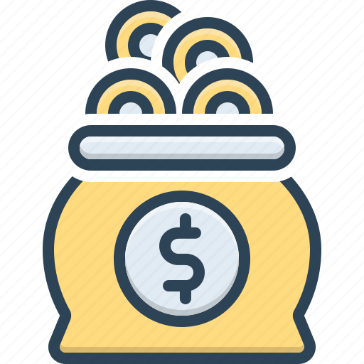 Agglomeration, currency, heap, hoard, lots, money bag, pile icon - Download on Iconfinder