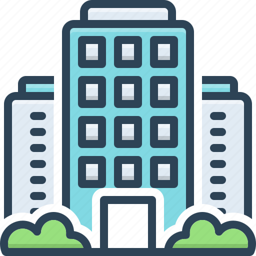Apartment, estate, house, mortgage, property, residential icon - Download on Iconfinder