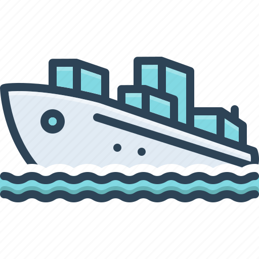 Cargo, export, sailing, ship, terminal, transportation, wave icon - Download on Iconfinder
