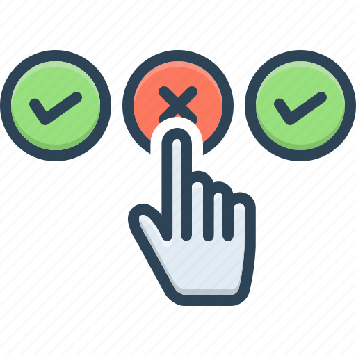 Checkmark, choice, cross, delete, erroneous, incorrect, wrong icon - Download on Iconfinder