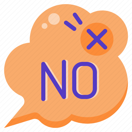 No, frame, text, bubble, notebooks, decoration, box icon - Download on Iconfinder