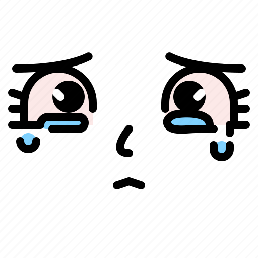 Crying, face, eye, cartoon, sad, loneliness, emotion icon - Download on Iconfinder