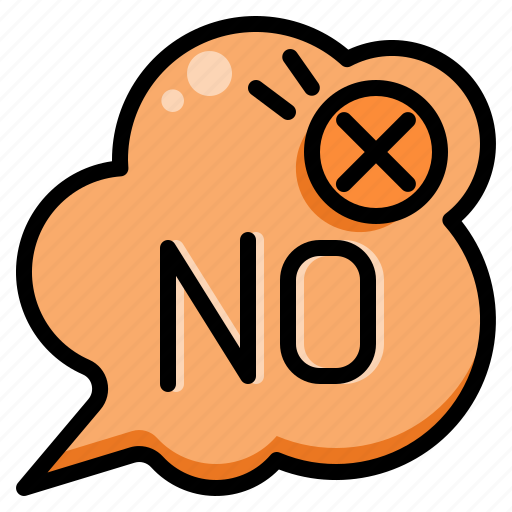 No, frame, text, bubble, notebooks, decoration, box icon - Download on Iconfinder